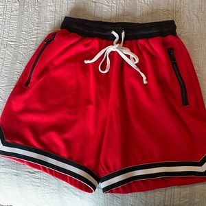 Fashion Nova red athletic shorts